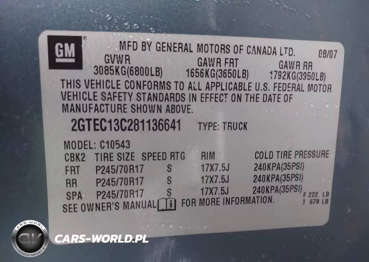 2008 GMC Sierra 1500 Sl VIN:2GTEC13C281136641 - 9