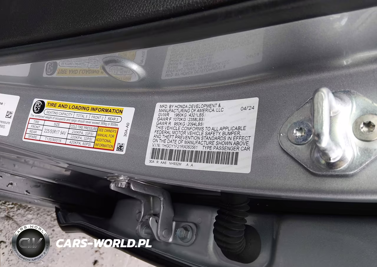 2024 Honda Accord Lx VIN:1HGCY1F21RA060561 - 9