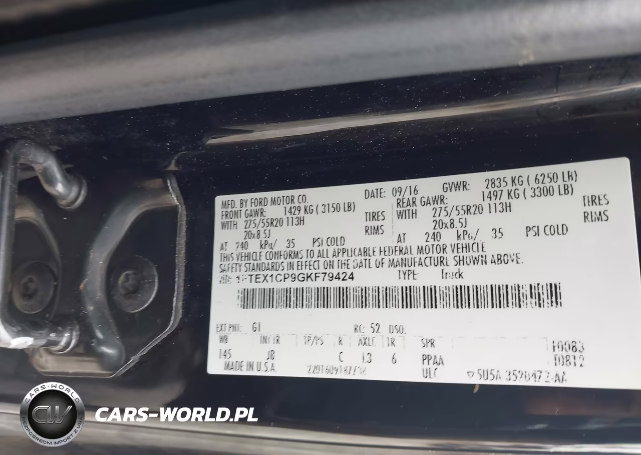 2016 Ford F-150 Xlt VIN:1FTEX1CP9GKF79424 - 9