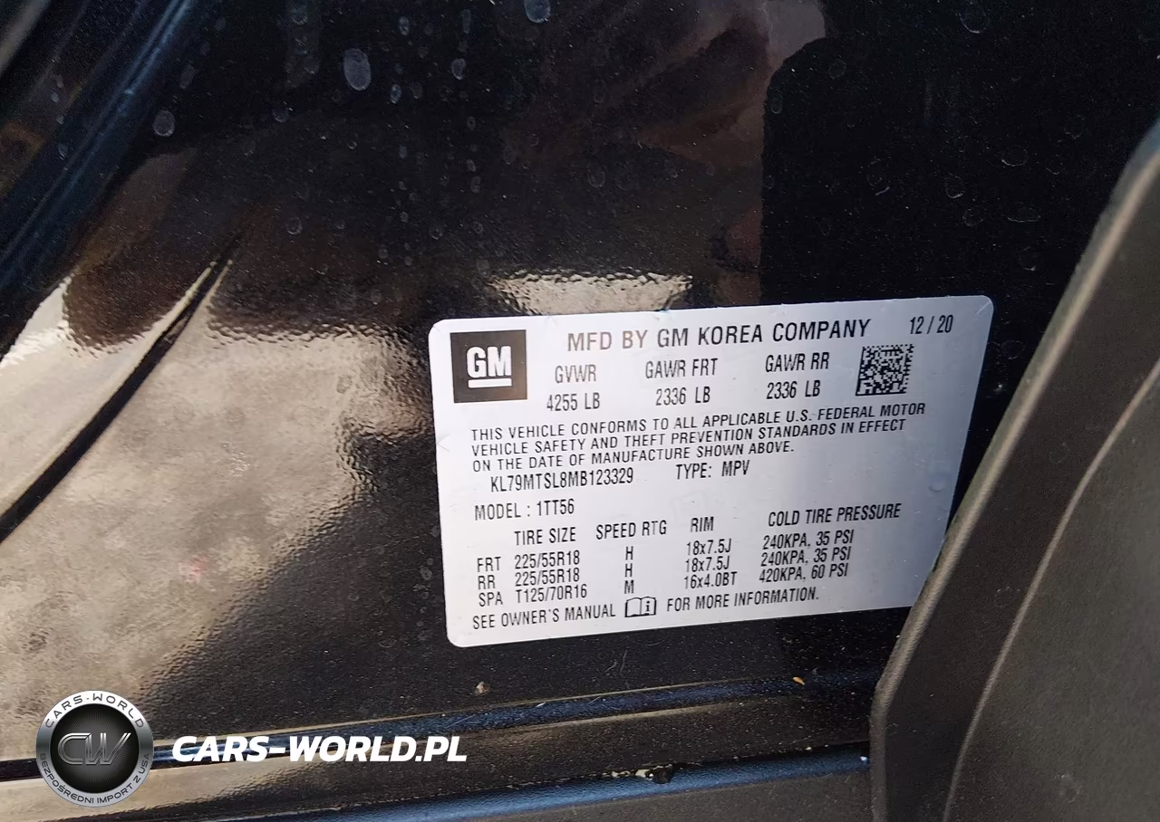 2021 Chevrolet Trailblazer Fwd Rs VIN:KL79MTSL8MB123329 - 9
