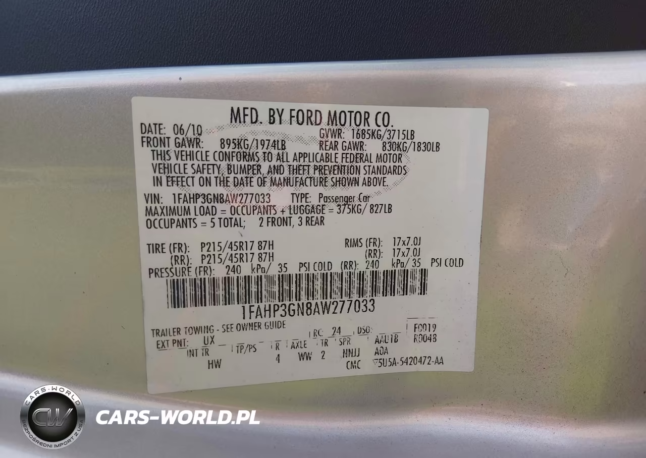 2010 Ford Focus Ses VIN:1FAHP3GN8AW277033 - 9