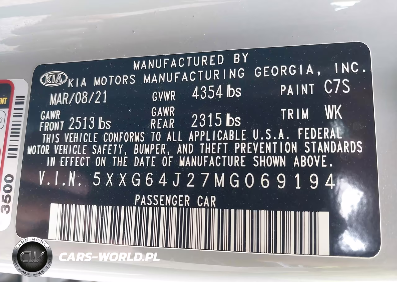 2021 Kia K5 Gt-Line VIN:5XXG64J27MG069194 - 9