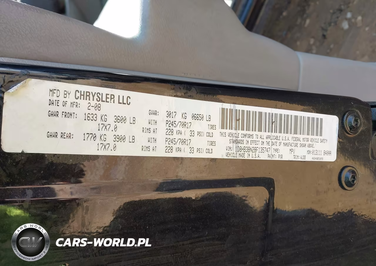 2008 Dodge Durango Sxt VIN:1D8HB38N28F135747 - 9