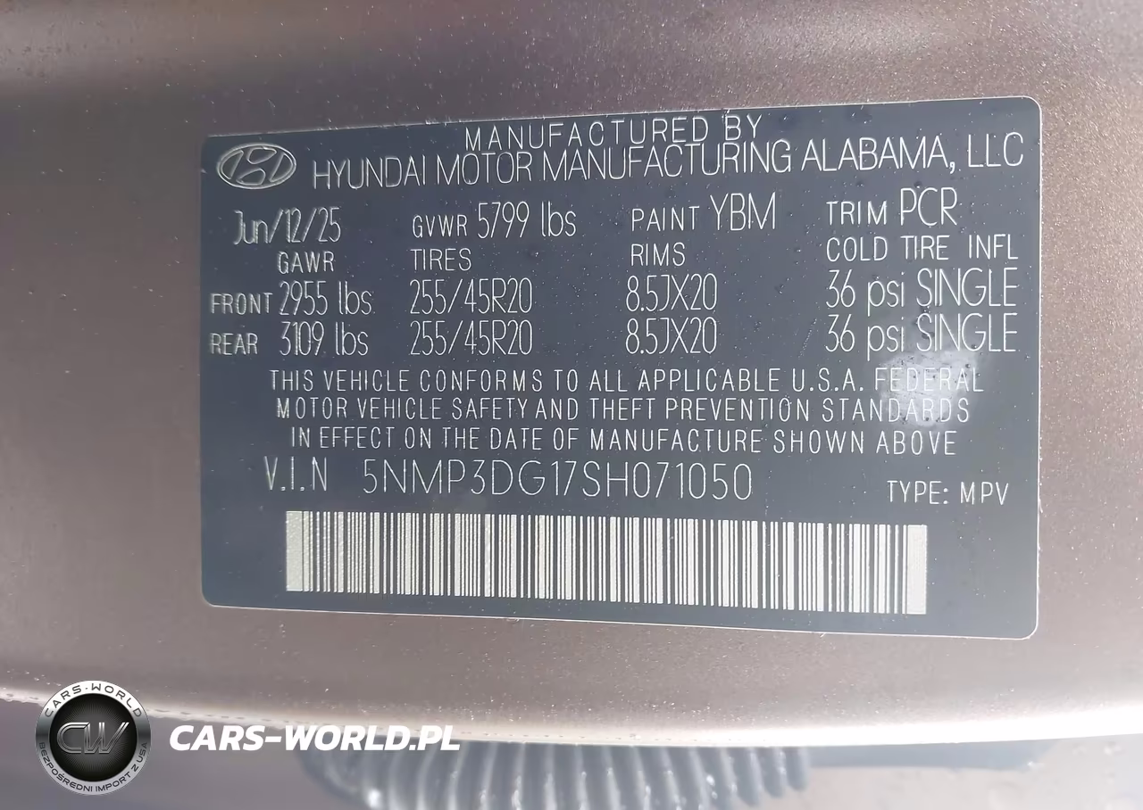 2025 Hyundai Santa Fe Hybrid Limited VIN:5NMP3DG17SH071050 - 9