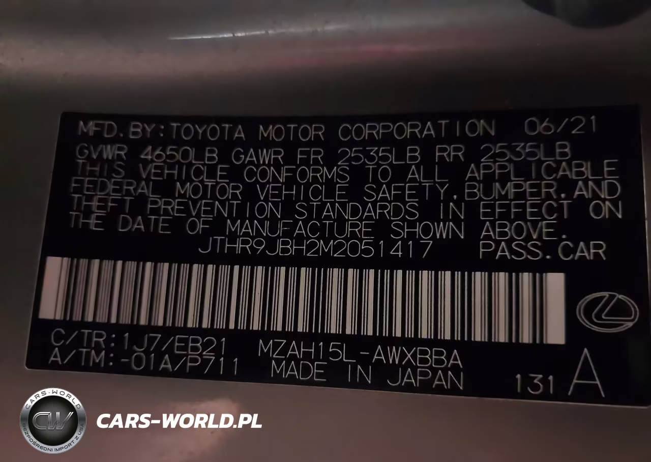 2021 Lexus Ux 250H F Sport VIN:JTHR9JBH2M2051417 - 9