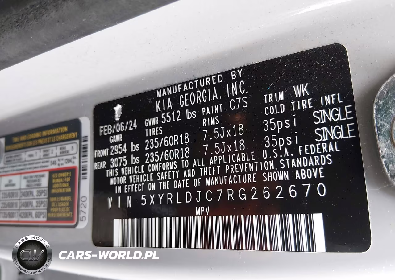2024 Kia Sorento S VIN:5XYRLDJC7RG262670 - 9