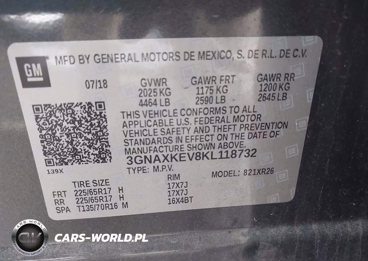 2019 Chevrolet Equinox Lt VIN:3GNAXKEV8KL118732 - 9
