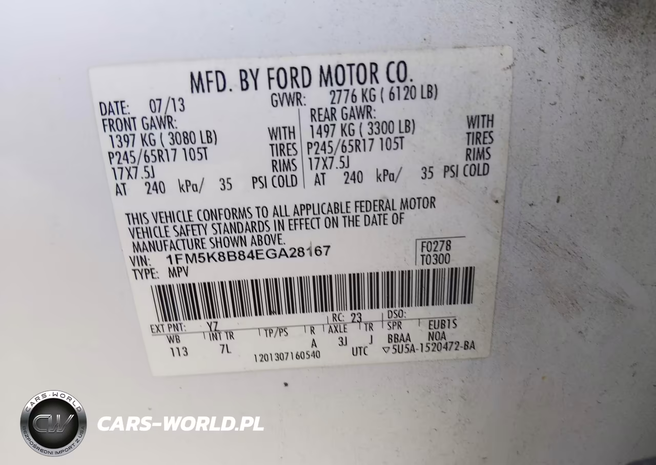 2014 Ford Explorer VIN:1FM5K8B84EGA28167 - 9