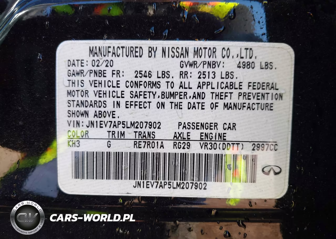 2020 Infiniti Q50 Luxe VIN:JN1EV7AP5LM207902 - 9