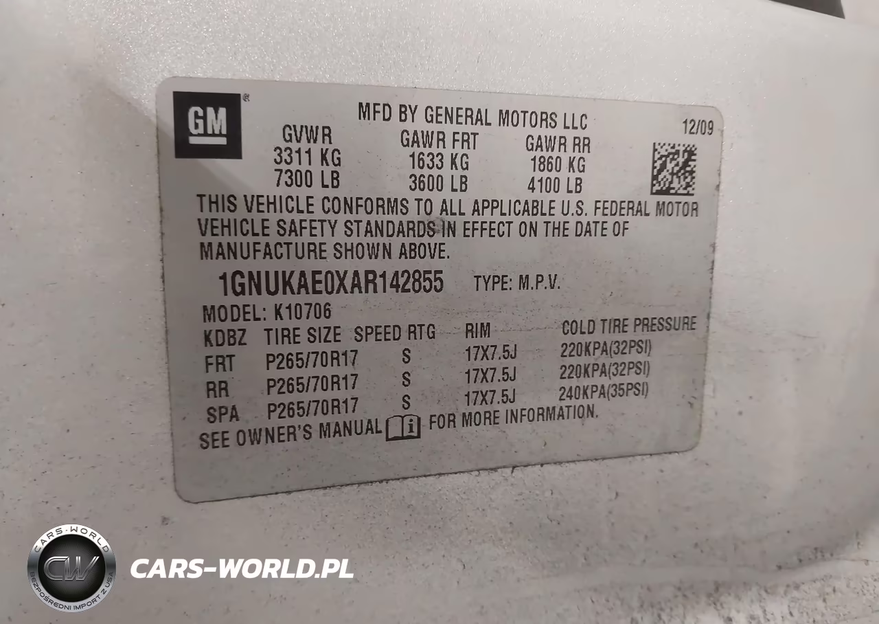 2010 Chevrolet Tahoe Ls VIN:1GNUKAE0XAR142855 - 9