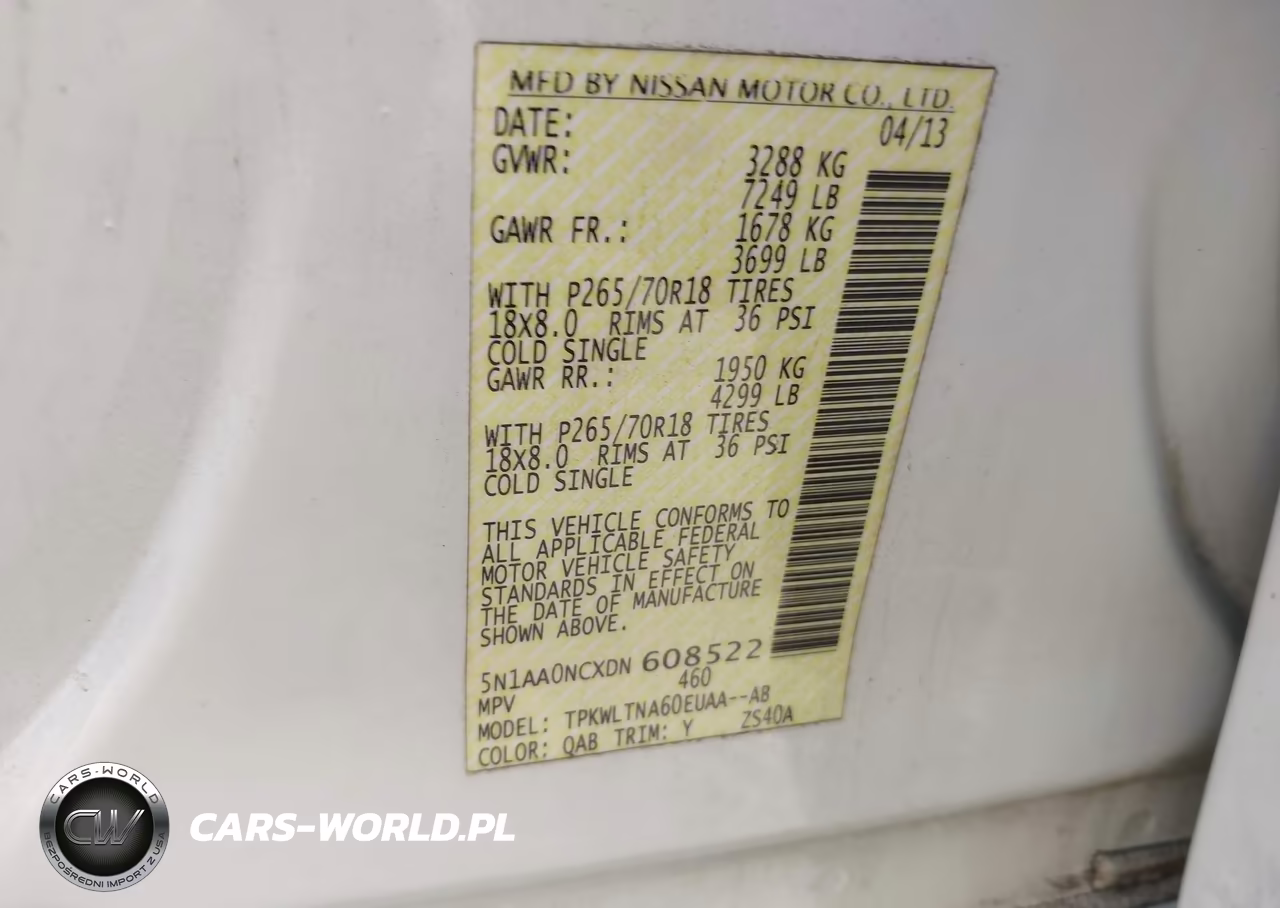 2013 Nissan Armada Sv VIN:5N1AA0NCXDN608522 - 9
