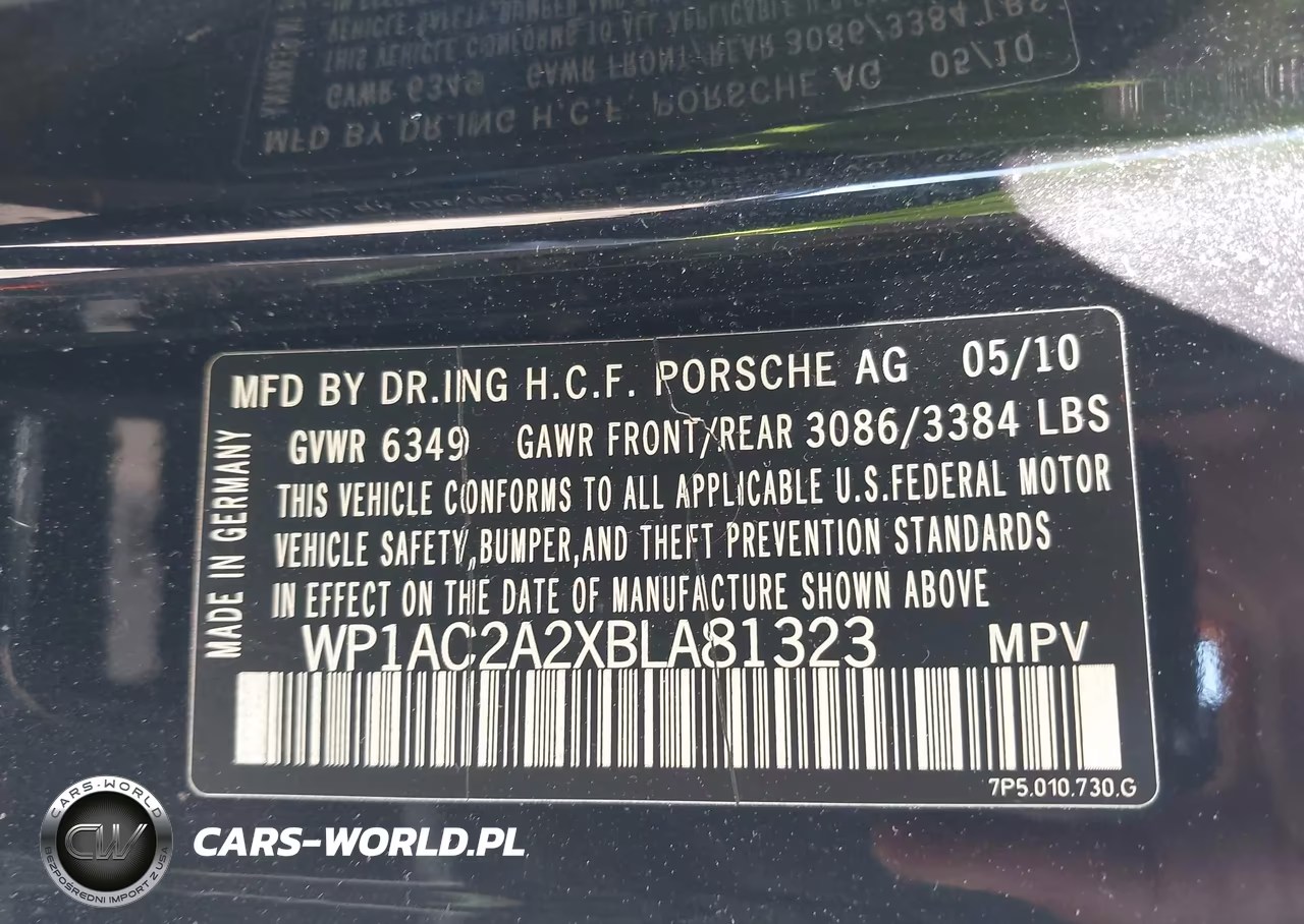 2011 Porsche Cayenne Turbo VIN:WP1AC2A2XBLA81323 - 9