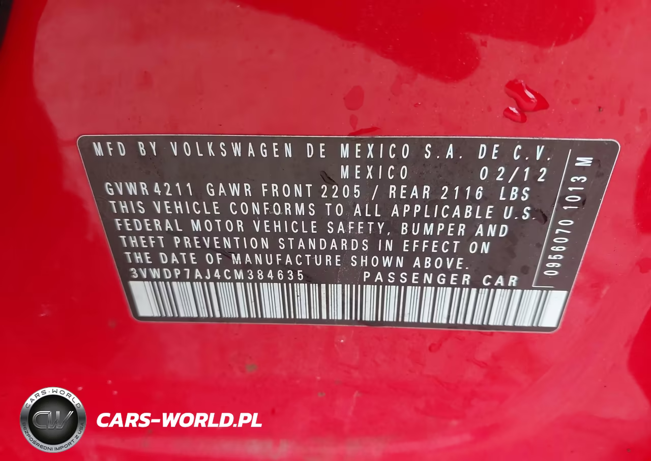 2012 Volkswagen Jetta 2.5L Se VIN:3VWDP7AJ4CM384635 - 9