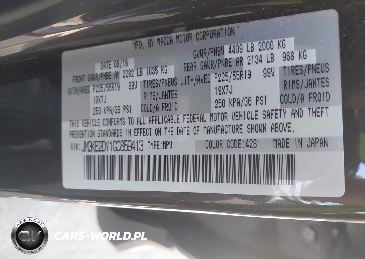 2016 Mazda Cx-5 Grand Touring VIN:JM3KE2DY1G0859413 - 9