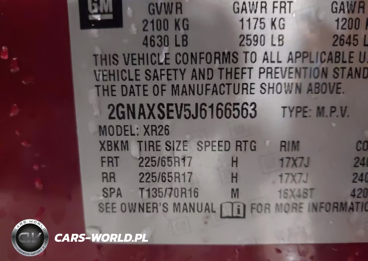 2018 Chevrolet Equinox Lt VIN:2GNAXSEV5J6166563 - 9