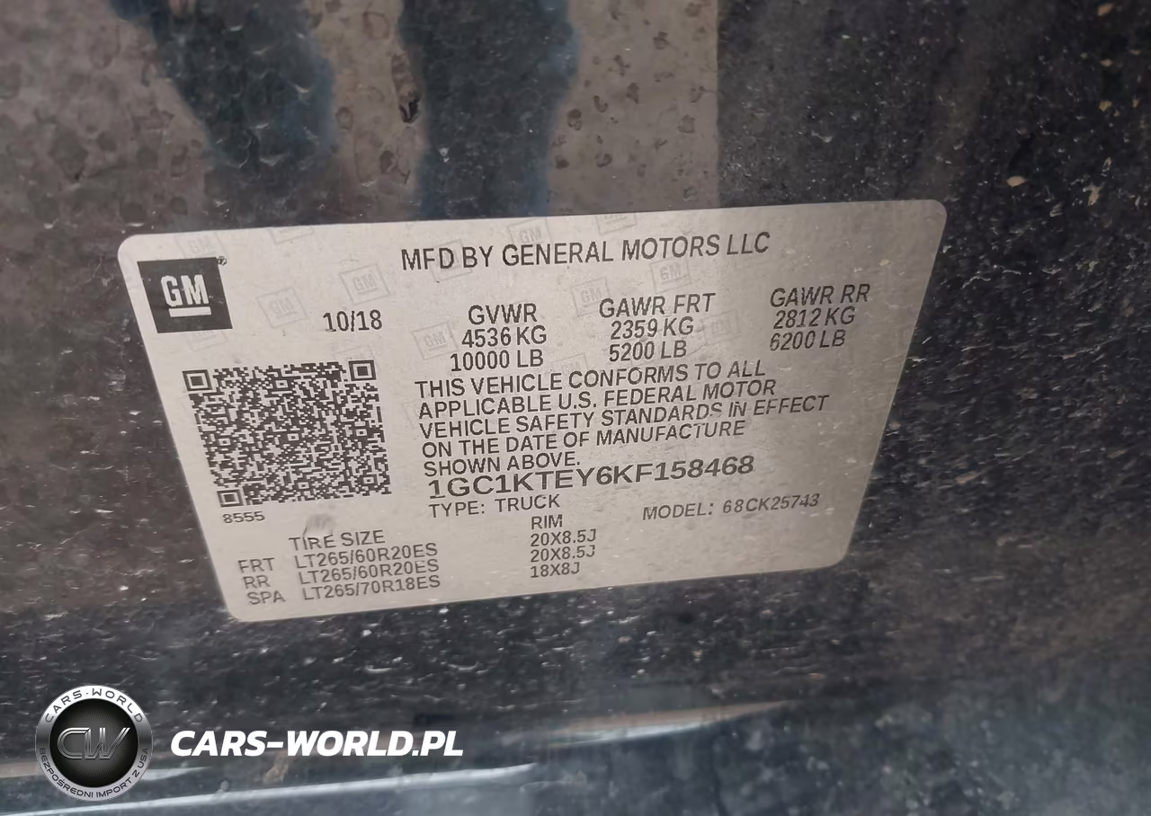 2019 Chevrolet Silverado 2500Hd Ltz VIN:1GC1KTEY6KF158468 - 9