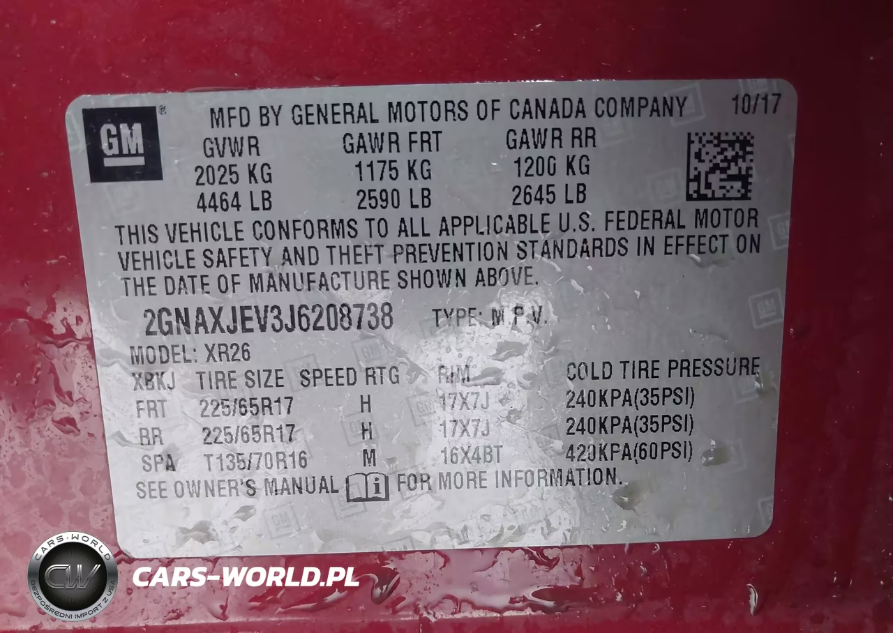 2018 Chevrolet Equinox Lt VIN:2GNAXJEV3J6208738 - 9