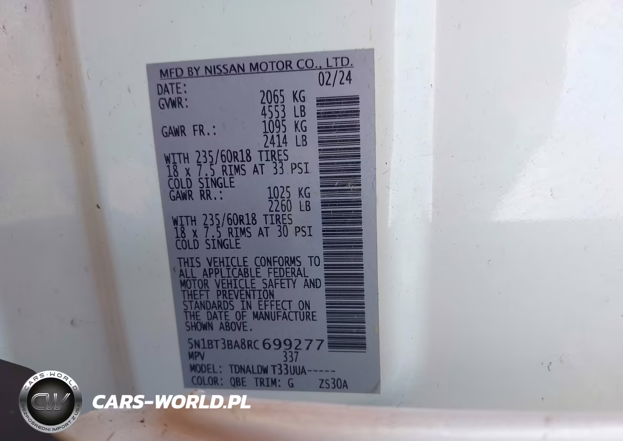 2024 Nissan Rogue Sv Fwd VIN:5N1BT3BA8RC699277 - 9