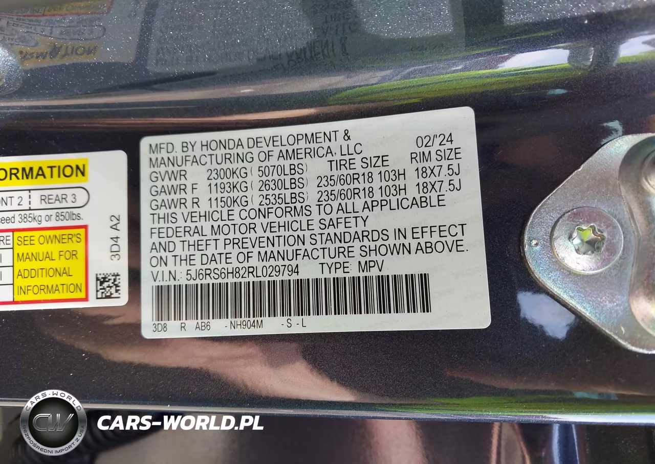 2024 Honda Cr-V Hybrid Sport-L VIN:5J6RS6H82RL029794 - 9