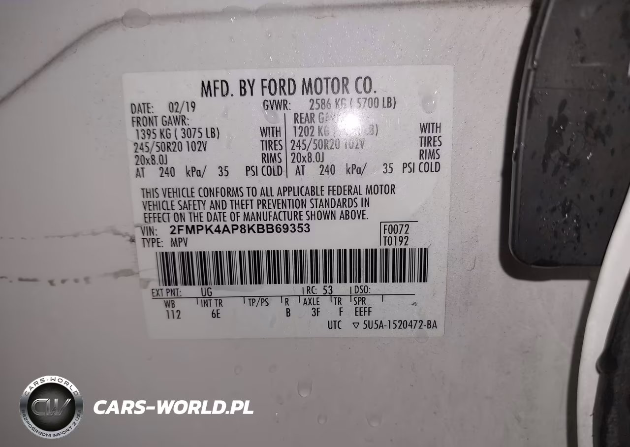 2019 Ford Edge St VIN:2FMPK4AP8KBB69353 - 9