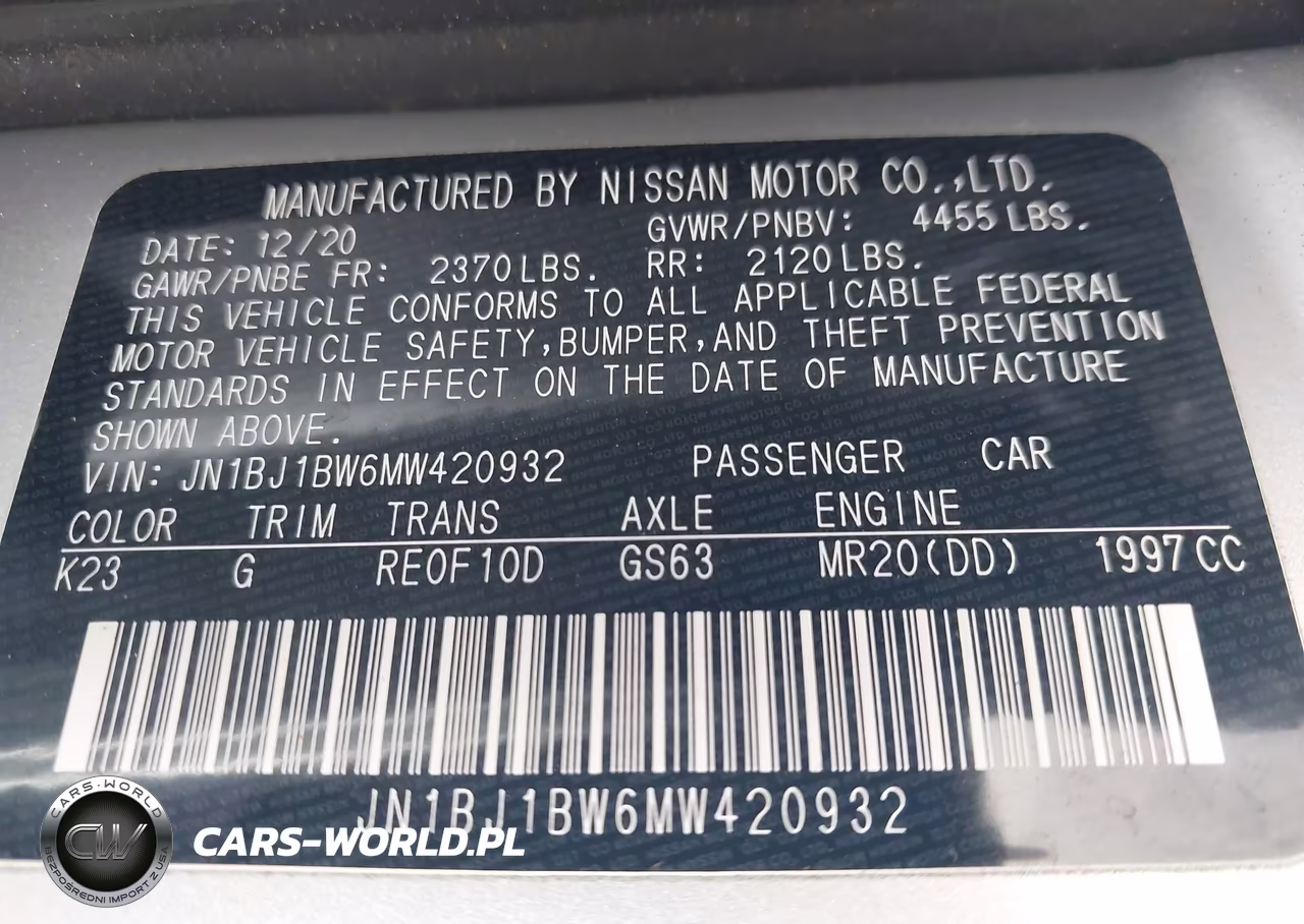 2021 Nissan Rogue Sport Sv Awd Xtronic Cvt VIN:JN1BJ1BW6MW420932 - 9