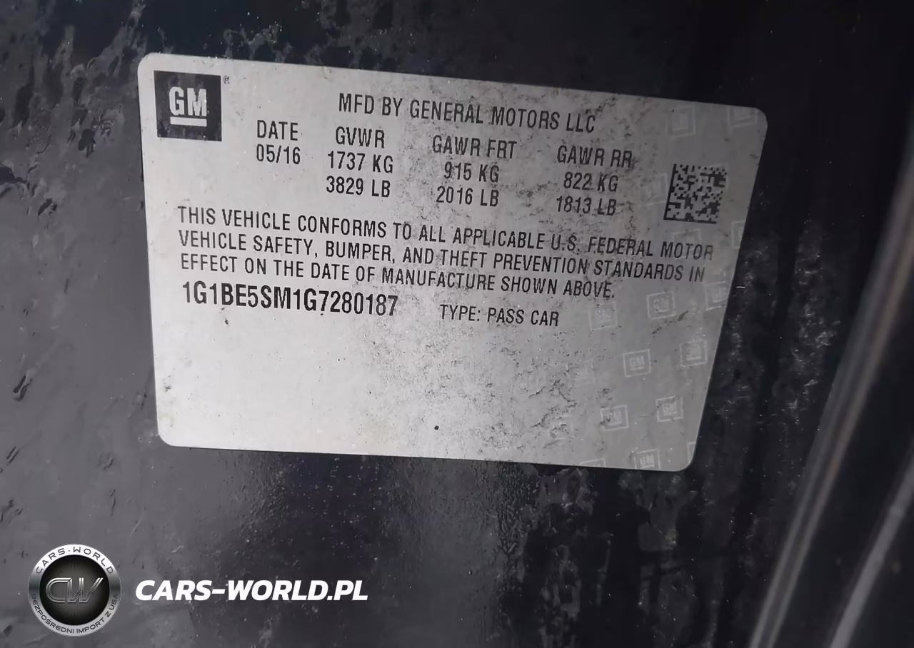 2016 Chevrolet Cruze Lt Auto VIN:1G1BE5SM1G7280187 - 9