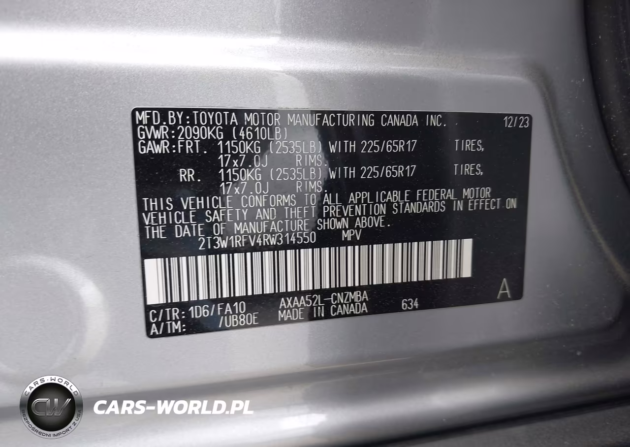 2024 Toyota Rav4 Xle VIN:2T3W1RFV4RW314550 - 9