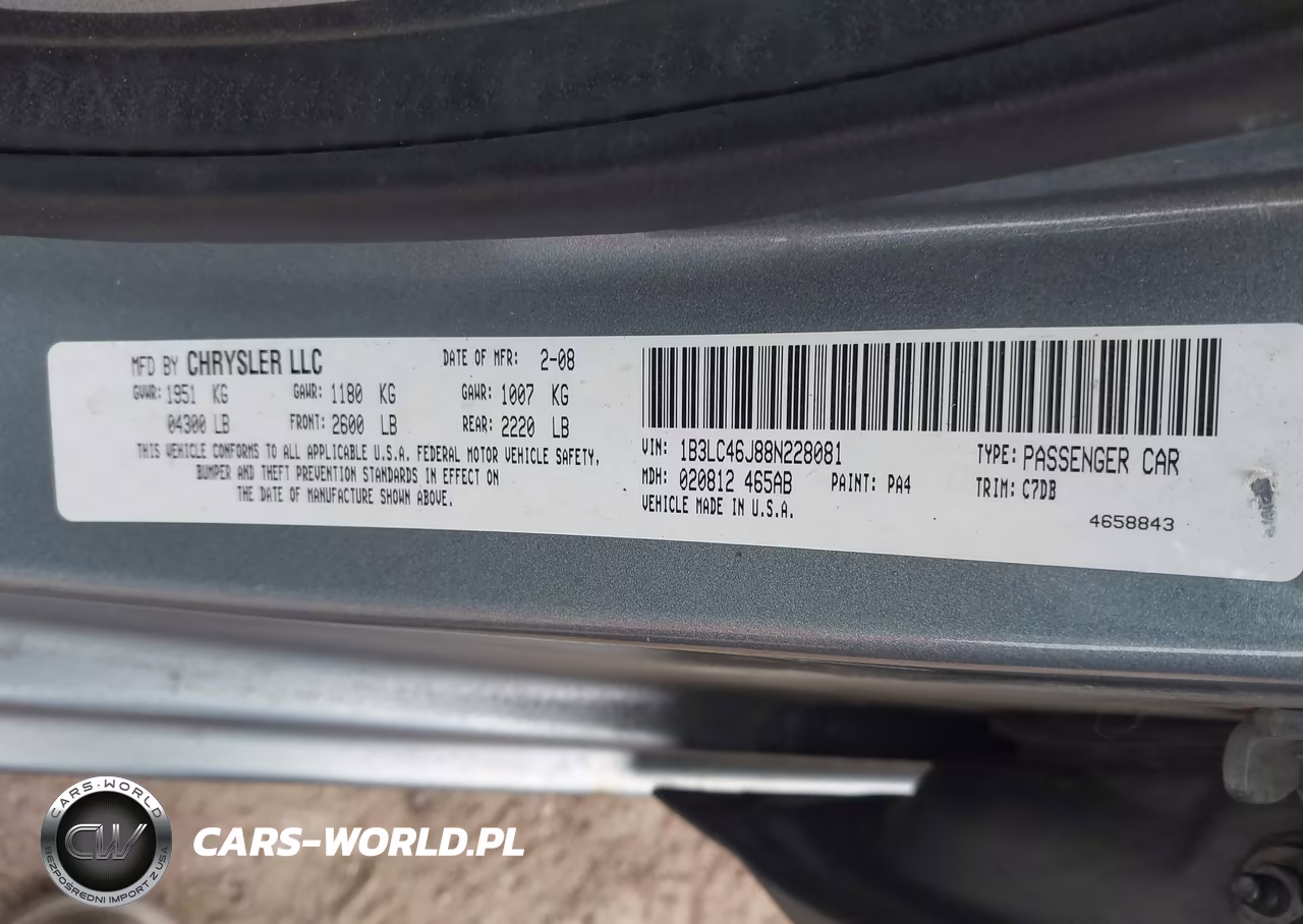 2008 Dodge Avenger Se VIN:1B3LC46J88N228081 - 9