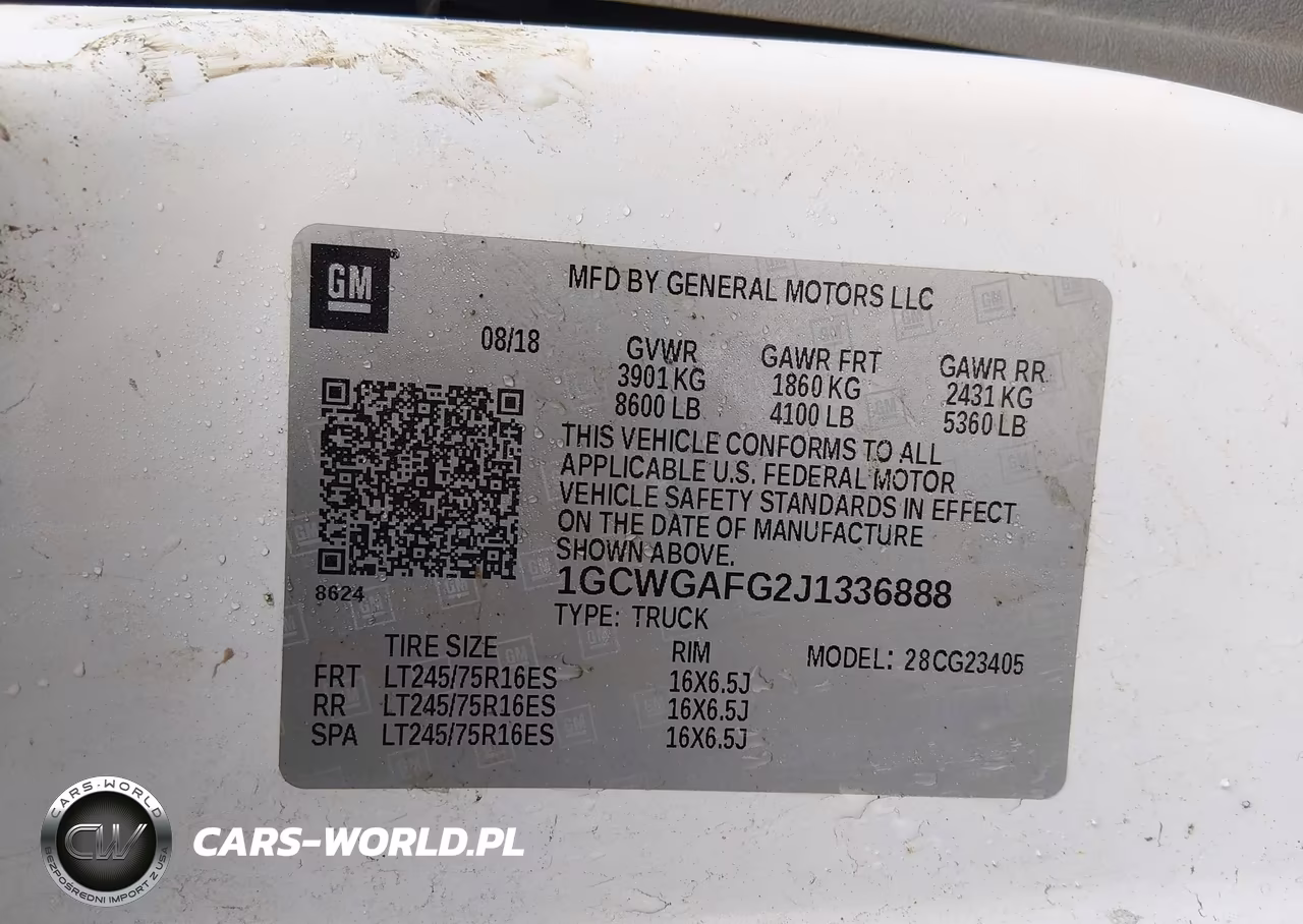 2018 Chevrolet Express 2500 Work Van VIN:1GCWGAFG2J1336888 - 9