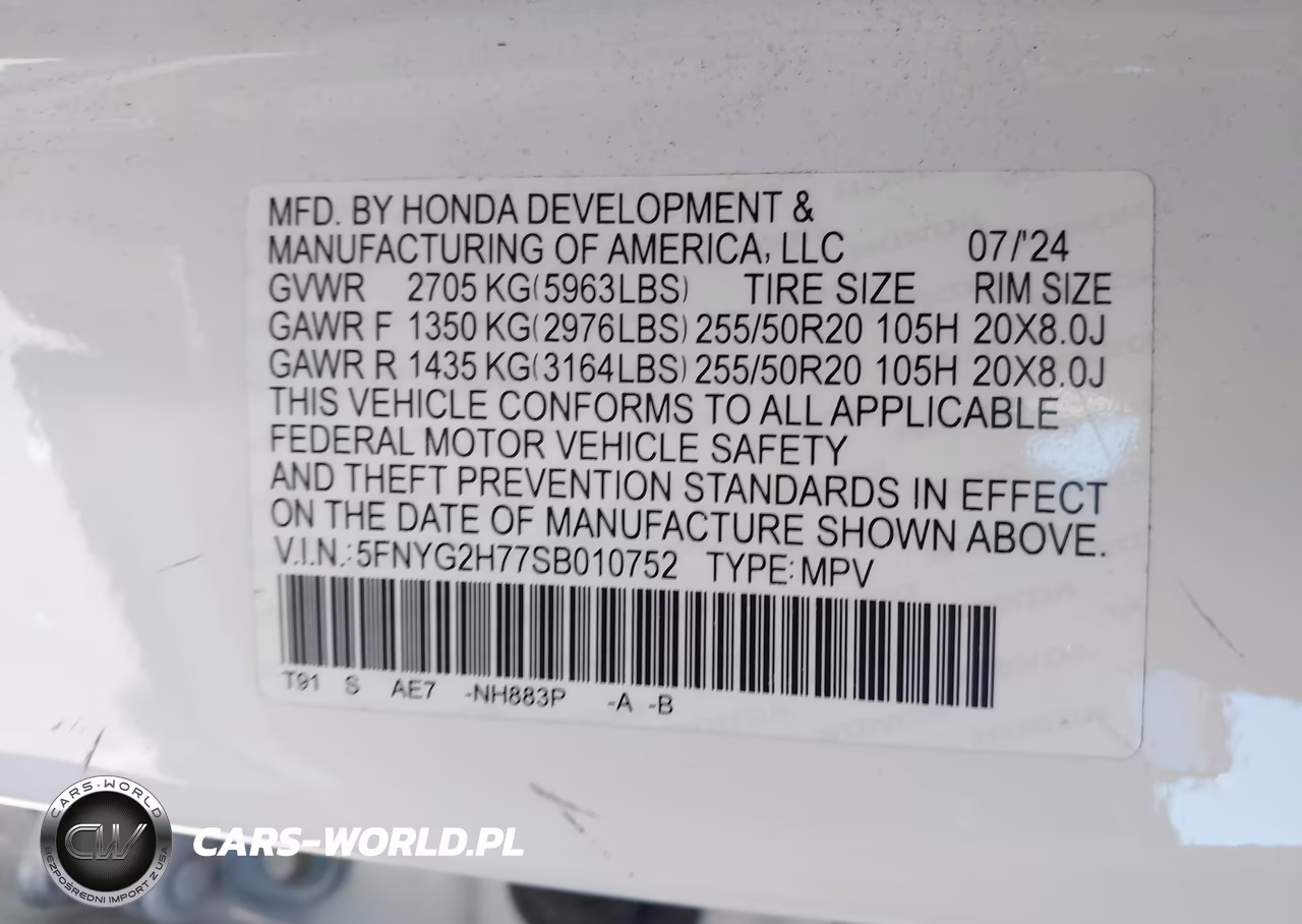 2025 Honda Pilot Touring VIN:5FNYG2H77SB010752 - 9
