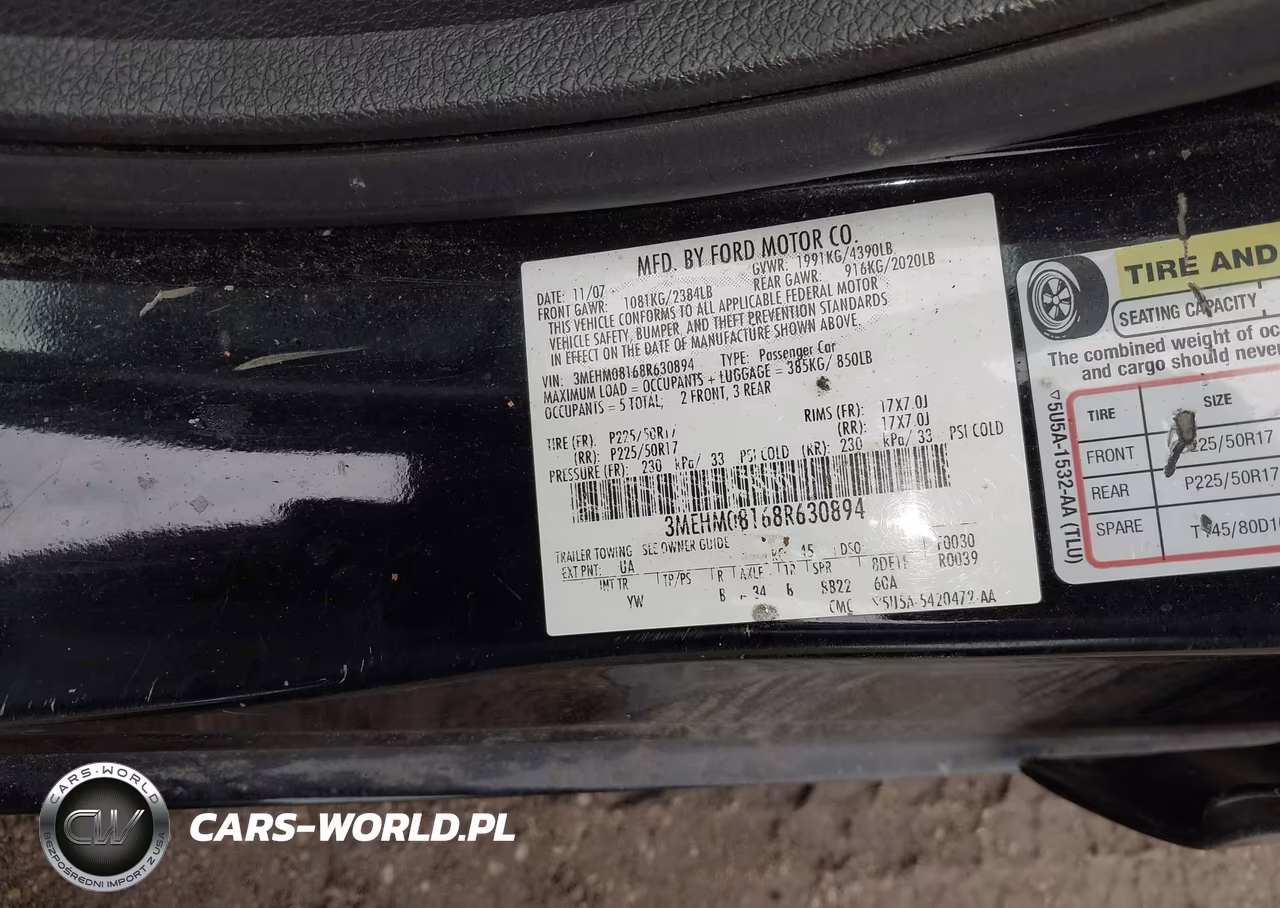 2008 Mercury Milan V6 Premier VIN:3MEHM08168R630894 - 9