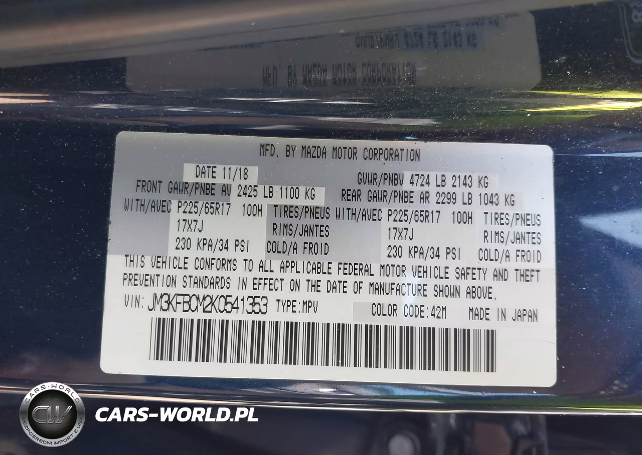 2019 Mazda Cx-5 Touring VIN:JM3KFBCM2K0541353 - 9