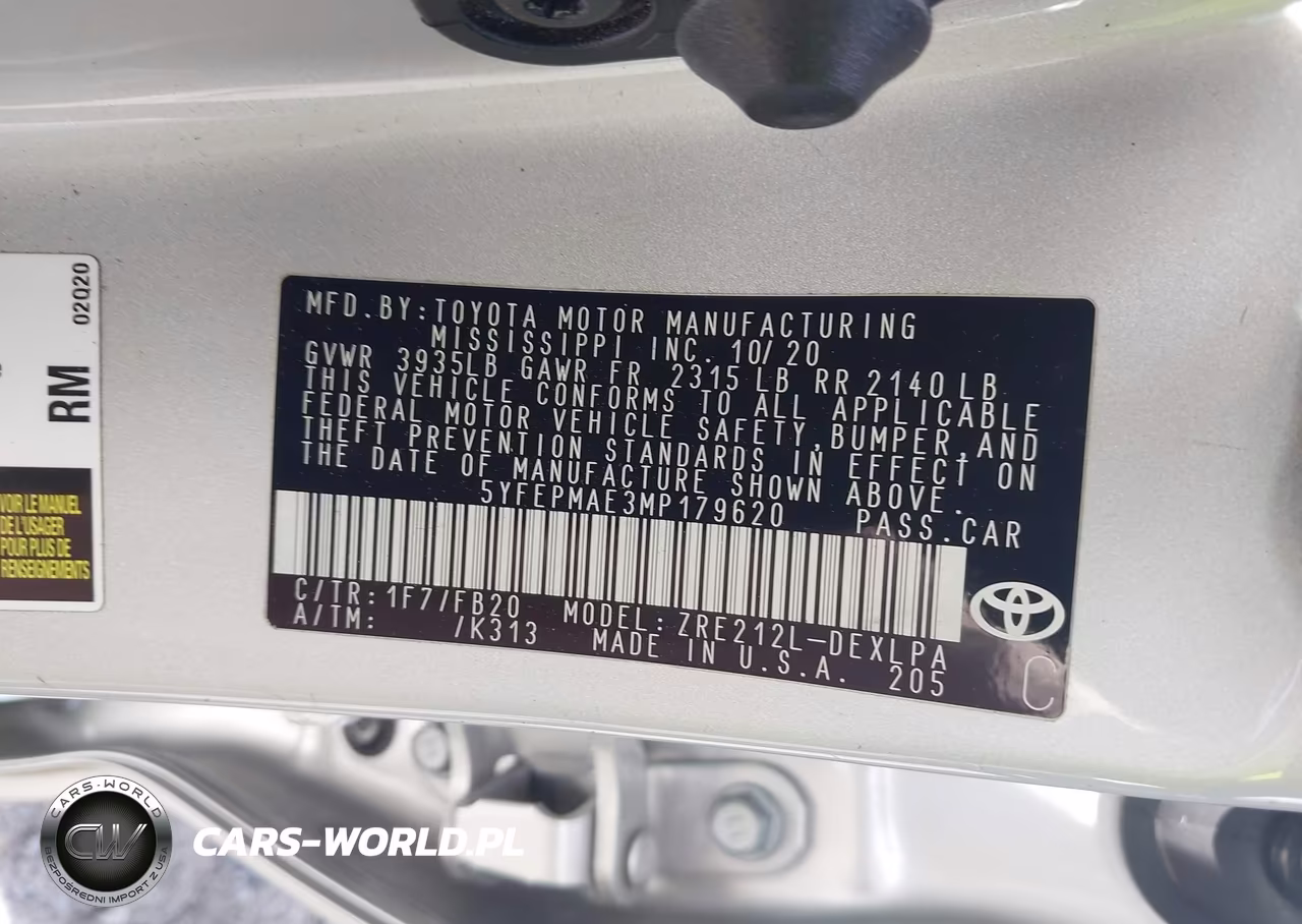 2021 Toyota Corolla Le VIN:5YFEPMAE3MP179620 - 9