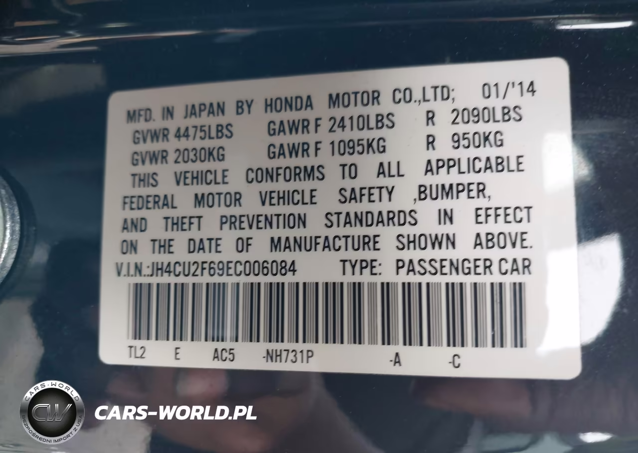 2014 Acura Tsx 2.4 VIN:JH4CU2F69EC006084 - 9