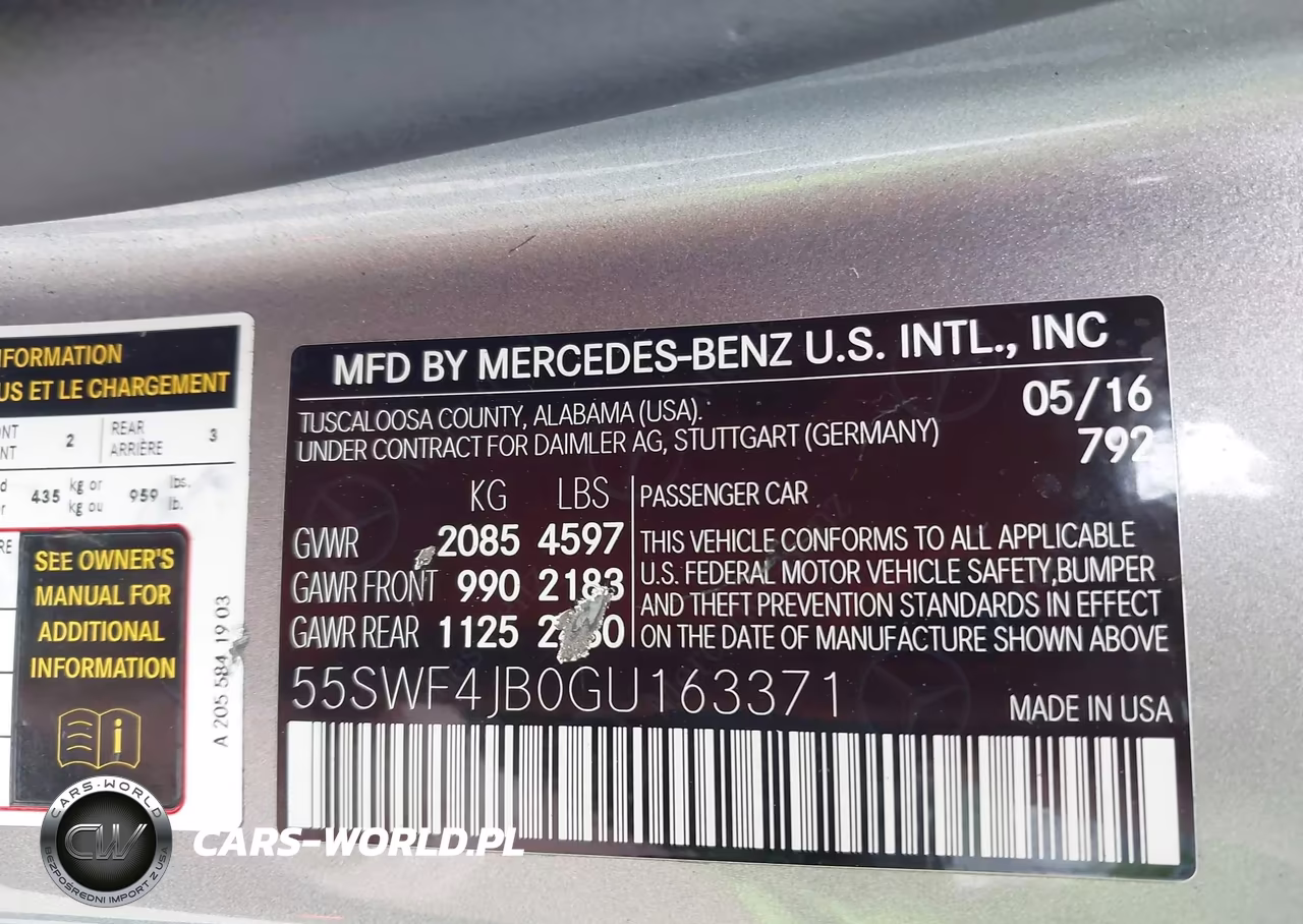2016 Mercedes-Benz C 300 VIN:55SWF4JB0GU163371 - 9