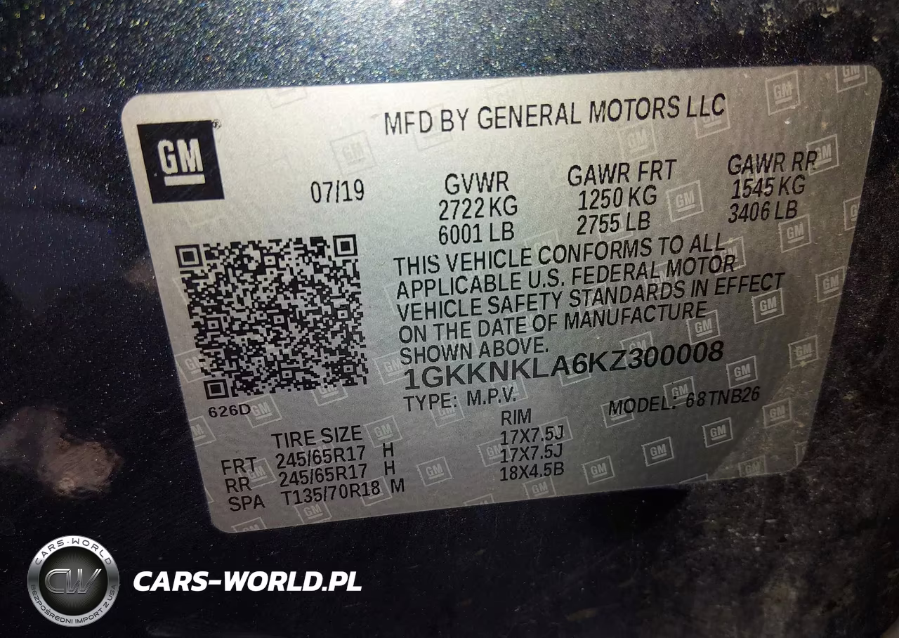 2019 GMC Acadia Sle-1 VIN:1GKKNKLA6KZ300008 - 9