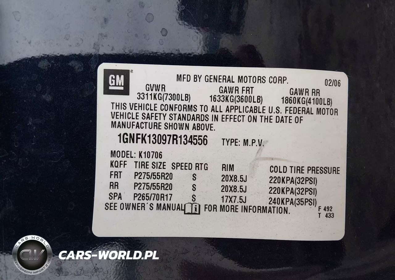 2007 Chevrolet Tahoe Lt VIN:1GNFK13097R134556 - 9