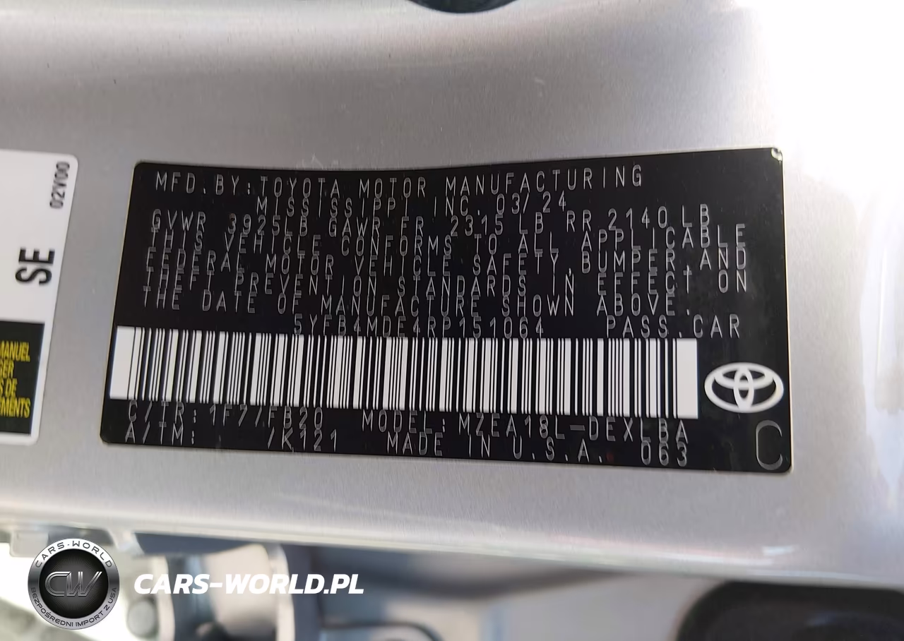 2024 Toyota Corolla Le VIN:5YFB4MDE4RP151064 - 9