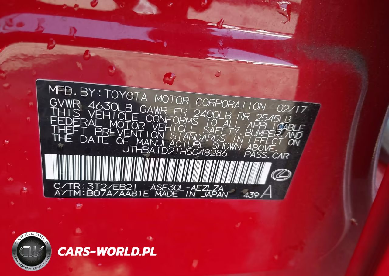 2017 Lexus Is 200T VIN:JTHBA1D21H5048286 - 9