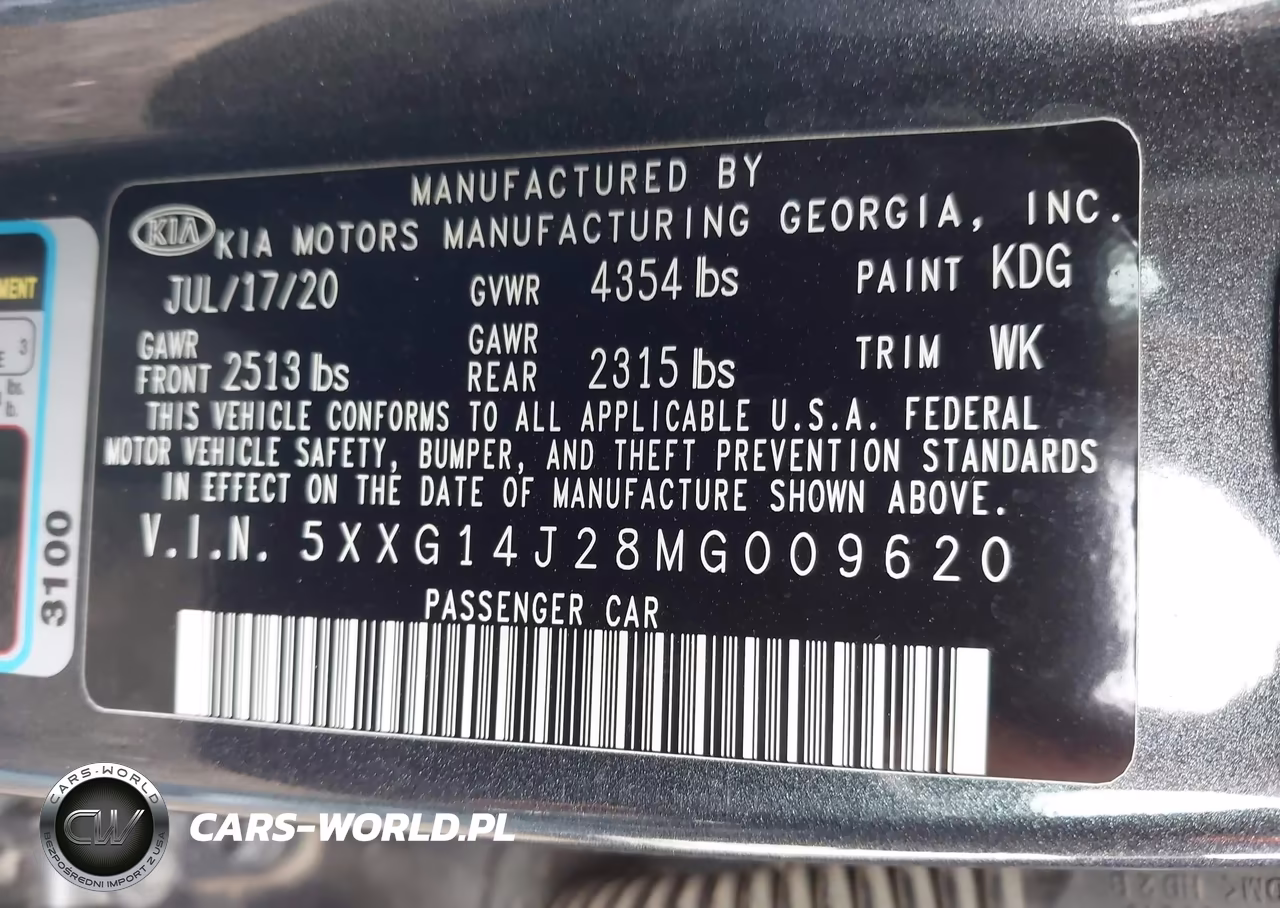 2021 Kia K5 Lxs VIN:5XXG14J28MG009620 - 9