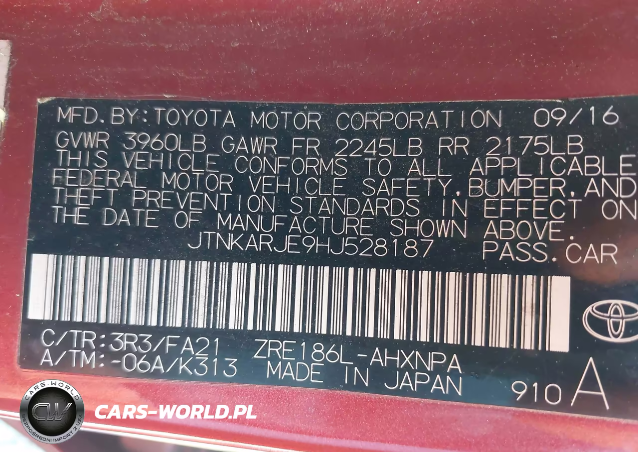 2017 Toyota Corolla Im VIN:JTNKARJE9HJ528187 - 9