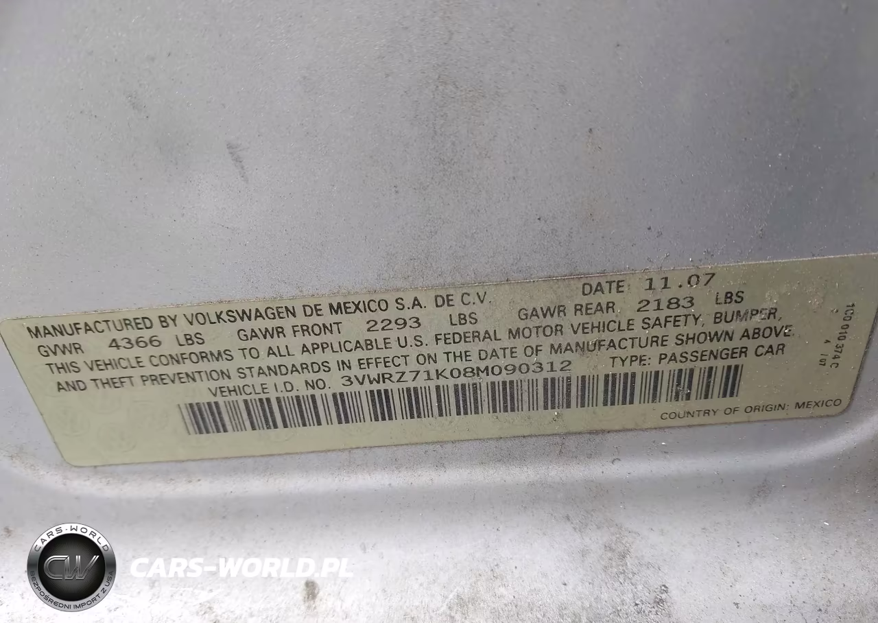 2008 Volkswagen Jetta Se VIN:3VWRZ71K08M090312 - 9