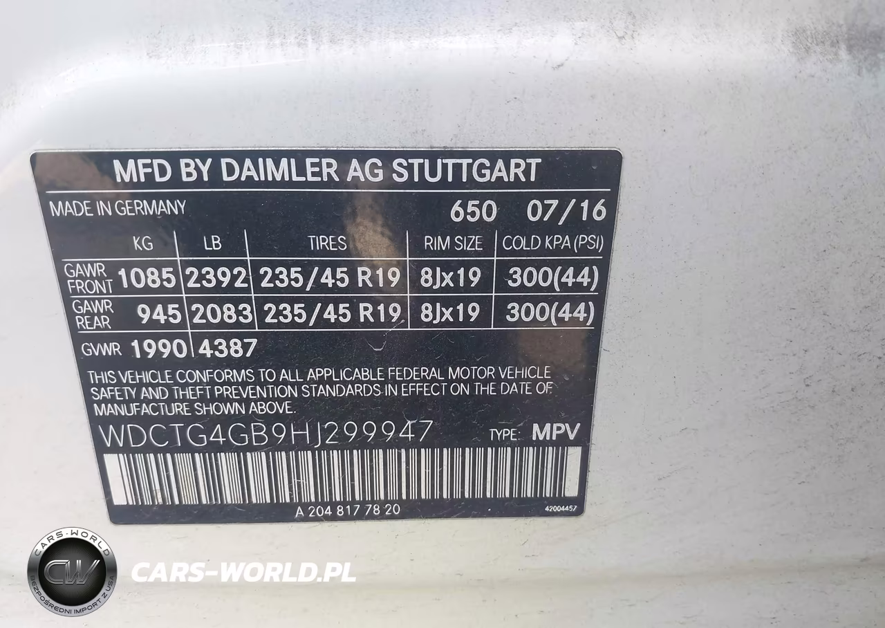 2017 Mercedes-Benz Gla 250 4Matic VIN:WDCTG4GB9HJ299947 - 9