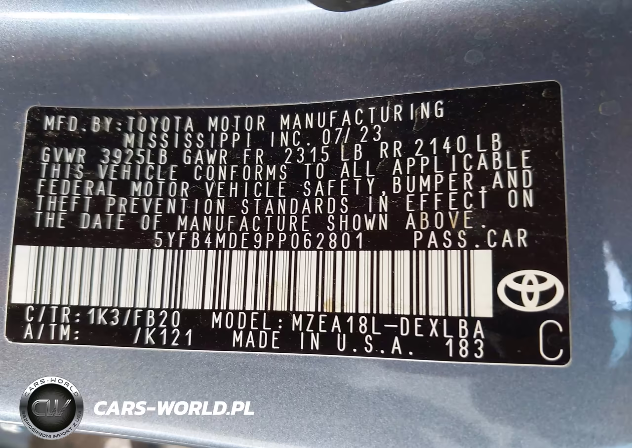 2023 Toyota Corolla Le VIN:5YFB4MDE9PP062801 - 9
