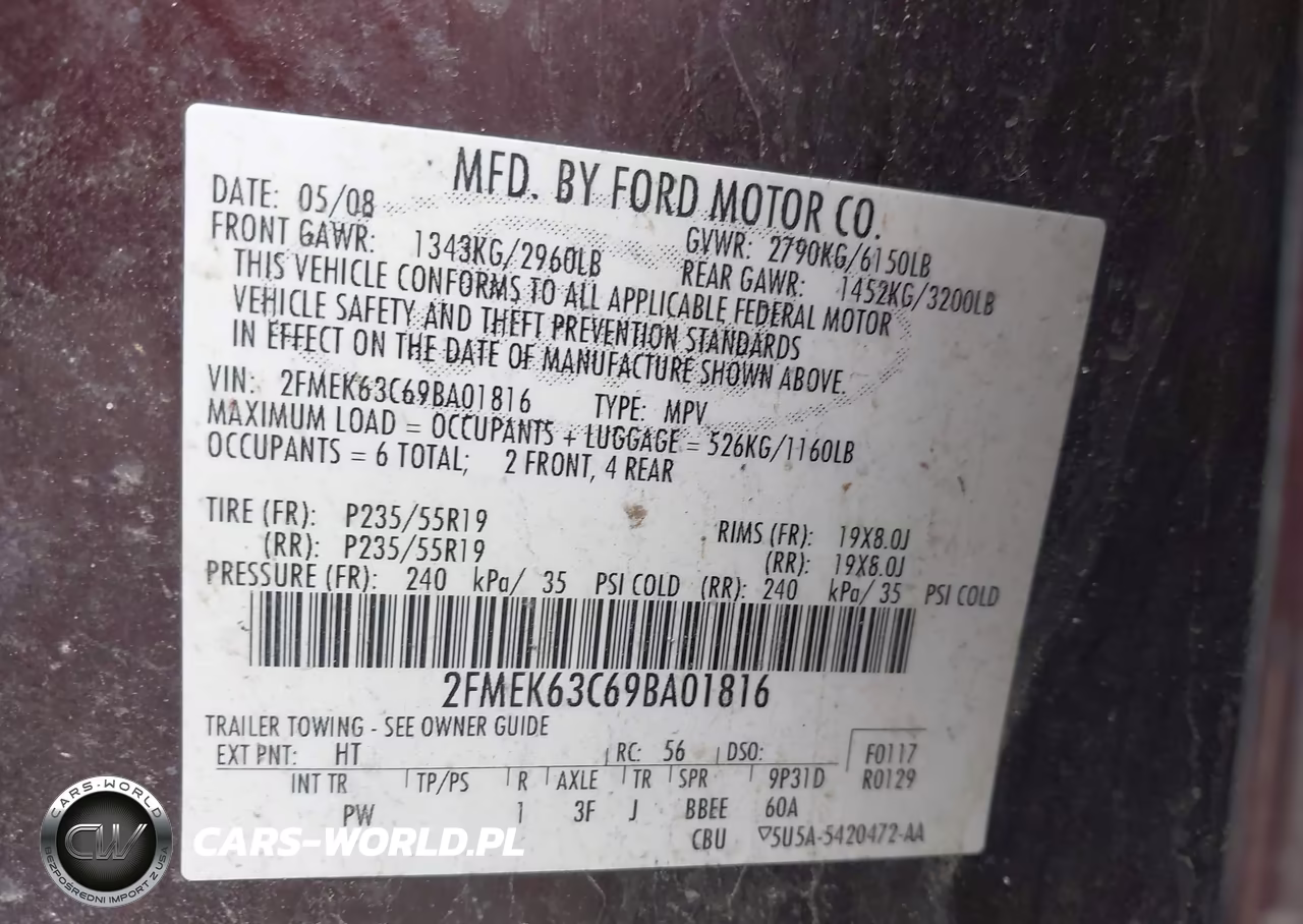 2009 Ford Flex Limited VIN:2FMEK63C69BA01816 - 9