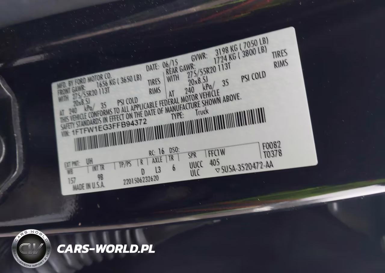 2015 Ford F-150 Platinum VIN:1FTFW1EG3FFB94372 - 9