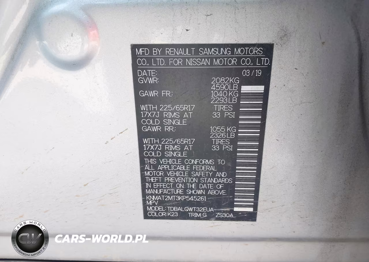 2019 Nissan Rogue Sv VIN:KNMAT2MT3KP545261 - 9