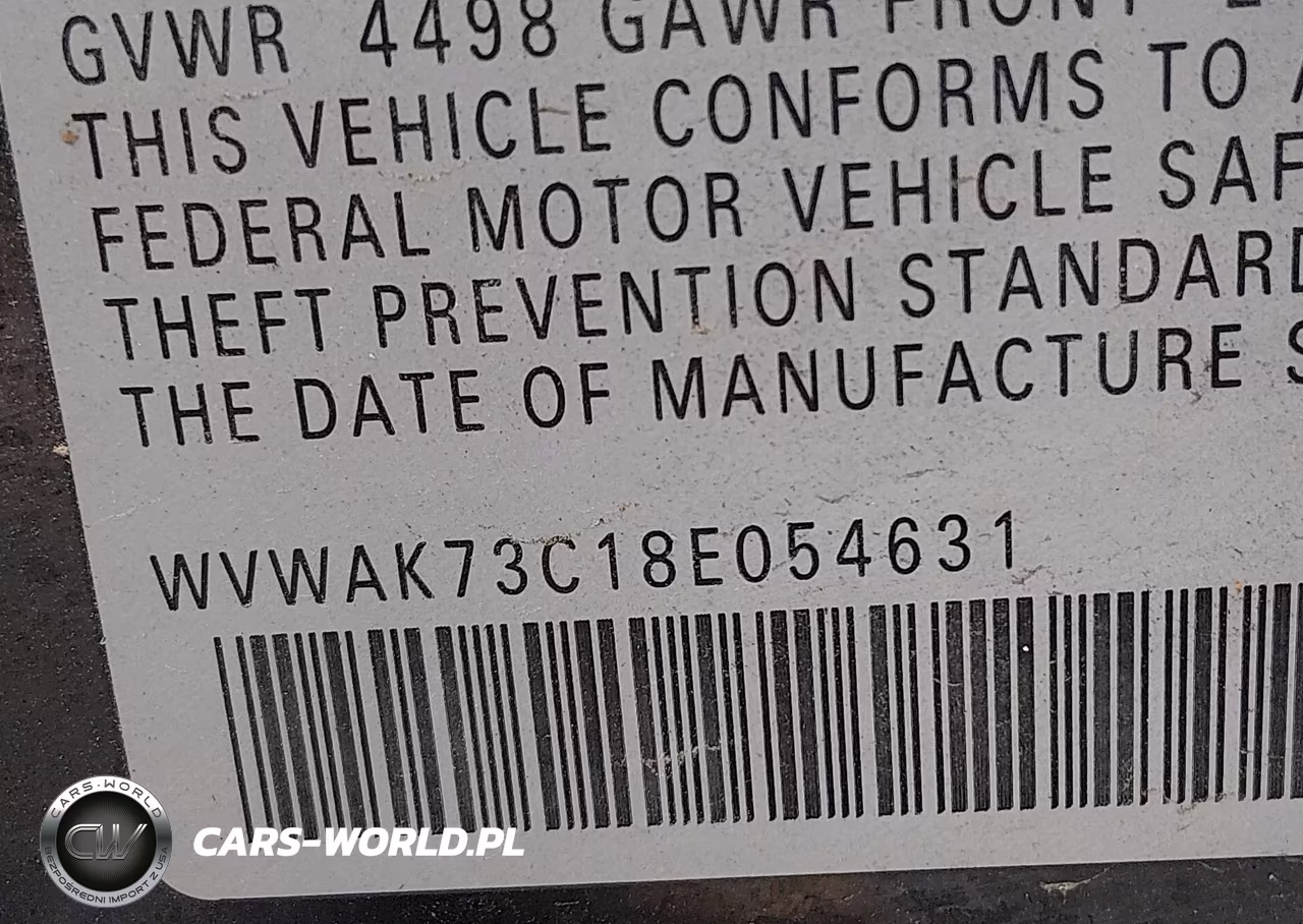 2008 Volkswagen Passat Komfort VIN:WVWAK73C18E054631 - 9
