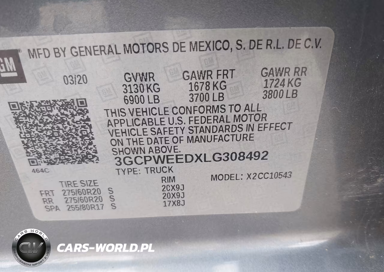 2020 Chevrolet Silverado 1500 2Wd Short Bed Ltz VIN:3GCPWEEDXLG308492 - 9