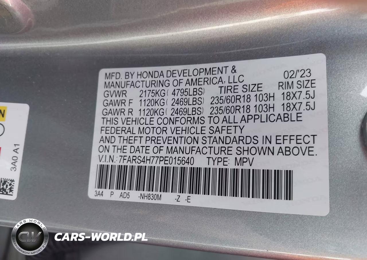 2023 Honda Cr-V Ex-L Awd VIN:7FARS4H77PE015640 - 9